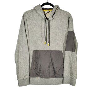 Bonobos Fielder Mixed Media Pullover Hoodie Men's L Gray Colorblock